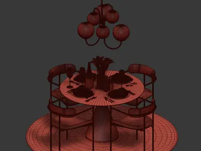 Dinning Set 06 3D model