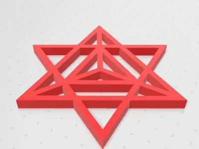 GEOMETRIA SAGRADA - ESTRELLA TETRAEDRICA MERKABA 3D print model