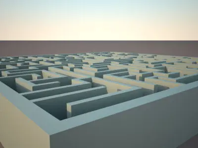 Square Maze 3D model