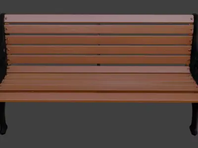 Classic Park Bench 3D Model 3D model