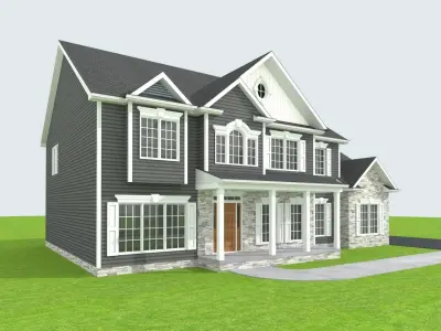 Cape Cod House 11 3D model