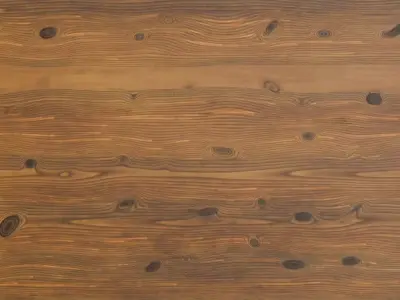 Polished Warm Oak Wood with Knots PBR Seamless Texture