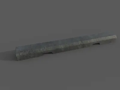 Concrete Barrier Type 5 Low-poly 3D model
