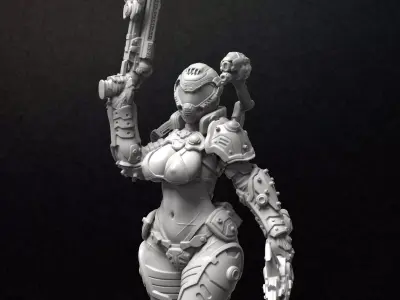 LADY DOOM Souvenire Figure 3D print model
