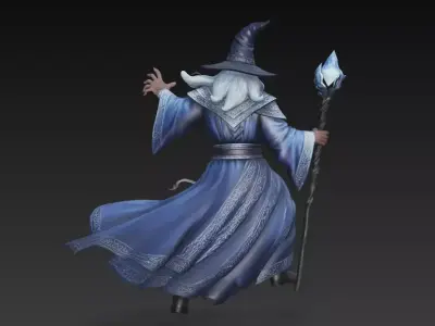 figura de fantasia mago magico  3D print model