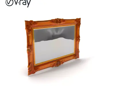 Ornate Gold Frame Model Pack for Detailed Visuals Low-poly 3D model