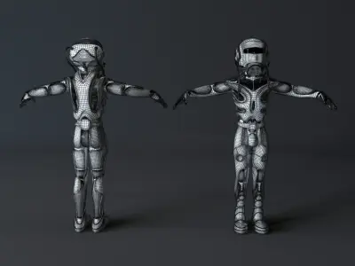 robotic exoskeleton 3D model