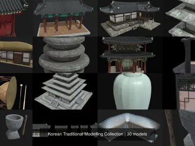 Korean Traditional Modeling Collection 3D Model Pack