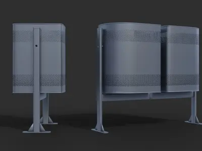 Low Poly Trash Bin  3D model