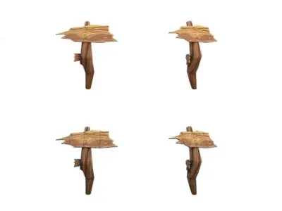 Guidepost Pack 80-89 Low-poly 3D model