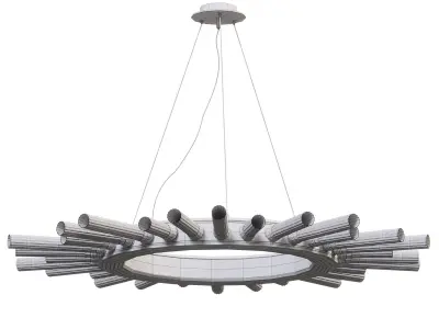 Chandelier Art Deco Sun Light  3D model