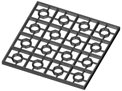 Rusty Astonishing Window Grill 3D model