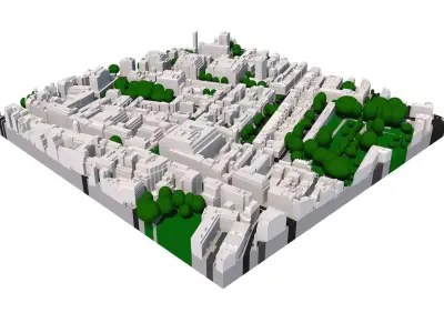 London city tile Level 2 block TQ3081 North East 3D model