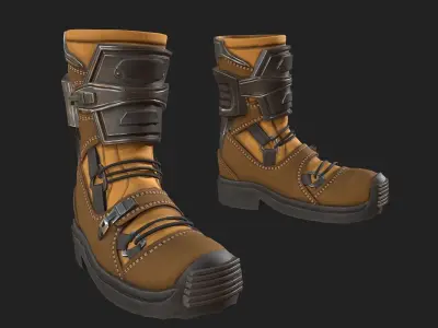 Scifi boots  Low-poly 3D model