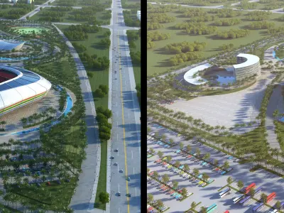 Stadium full scene 3d 3D model