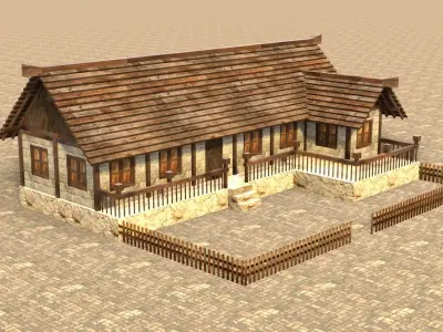 Medieval house sixteen 20 Low-poly 3D model