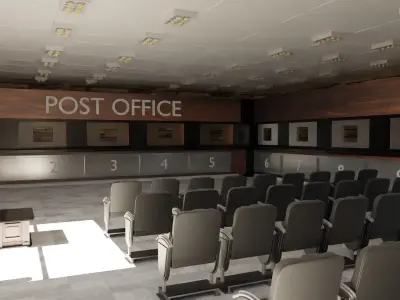 Post Office Low-poly 3D model