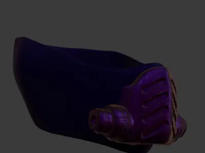 Gas mask helmet 3d model scifi Low-poly  Low-poly 3D model