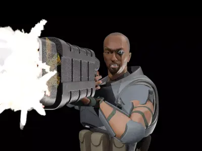 Futuristic Soldier 3D model