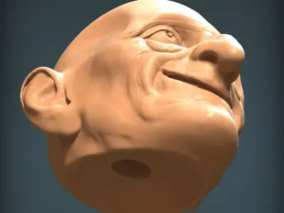 Disney Haunted Mansion Gus Life Size Head 3D Printable Sculpt 3D print model