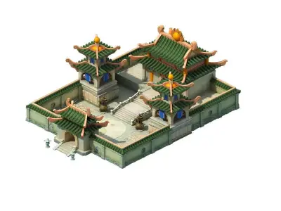 Ancient Architecture 3D model 9