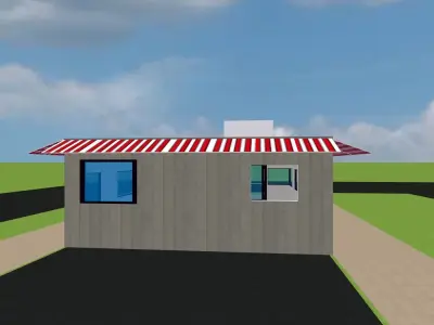 Small Shop Super Market 3D model