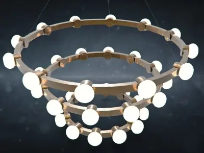 Cinema Chandelier From Rich Brilliant Willing C864-121212-11 Low-poly 3D model