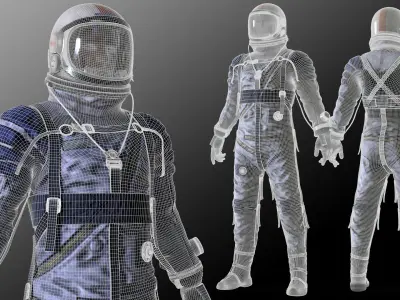 CS04 Space Suit LITE VERSION 3 Low-poly 3D model