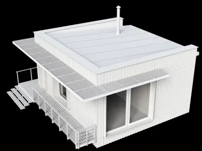 Modern bathhouse 3D model