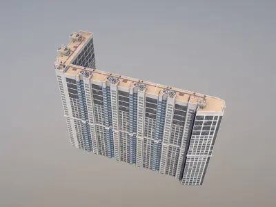 MSK Building 23 west Low-poly 3D model