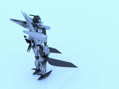 Robot Cyborg Game Caracter Sci Fi 3D model purchase