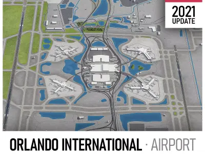 Orlando - 3D Airport Model Low-poly 3D model