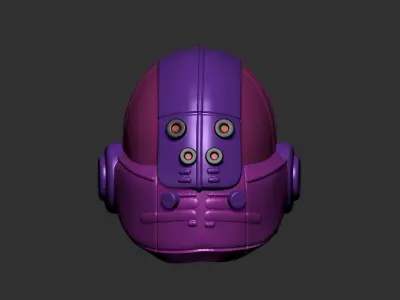 helmet high poly sculpt 3d printable ver 7 3D model 3D model