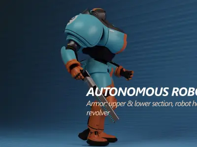 SERAPHIM TROOPER GIRL for Blender Low-poly 3D model