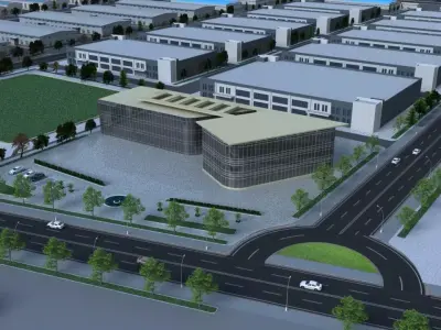 Industrial Park 3D model from CGTrader