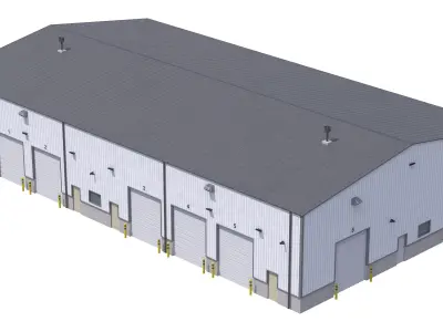 Industrial Building 5 Low-poly 3D model