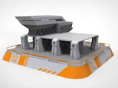 sci-fi architecture 3 3D model