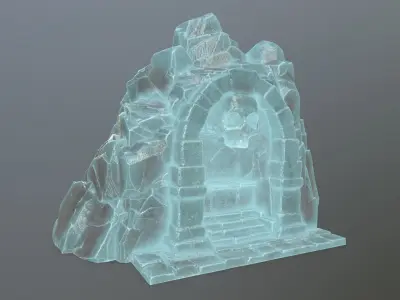 Skull Altar Low-poly 3D model purchase