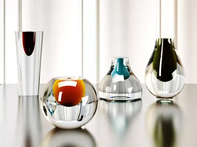 Contour vase and bowl Free 3D model