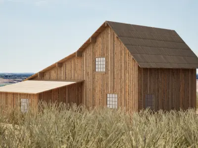 Little House on the Prairie Low-poly 3D model