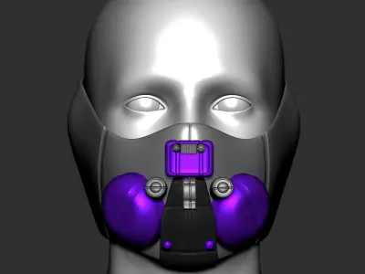 gas mask millitary high poly sculpt 3d printable  3D model