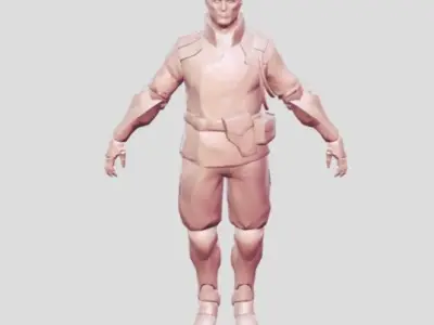 man soldier old 3D print model