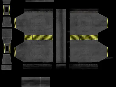 Armored Blast Door   Low Poly Low-poly 3D model