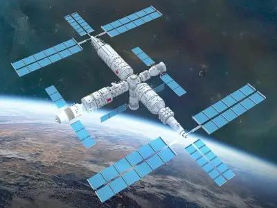 space station astronaut  shuttle 3D model