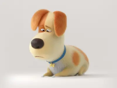  Cartoon Dog Rigged 