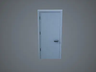 Interior Door with Frame Low-poly 3D model