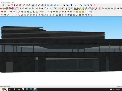 showroom designer office building 3D model 3D model