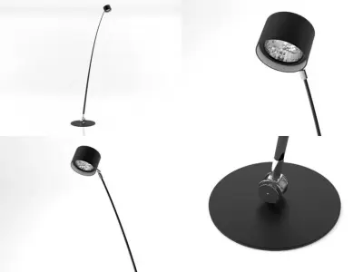 Sampei floor lamp with different angles 3D model
