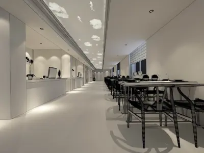 Business Restaurant - Coffee - Banquet  107 3D model