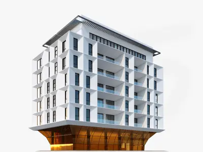 3D Residential small geometrical building SG1 3D model